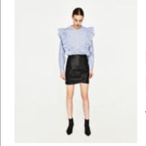 Zara Leather mini skirt XS